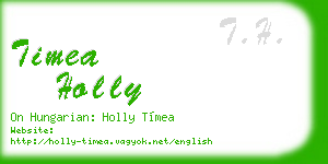 timea holly business card